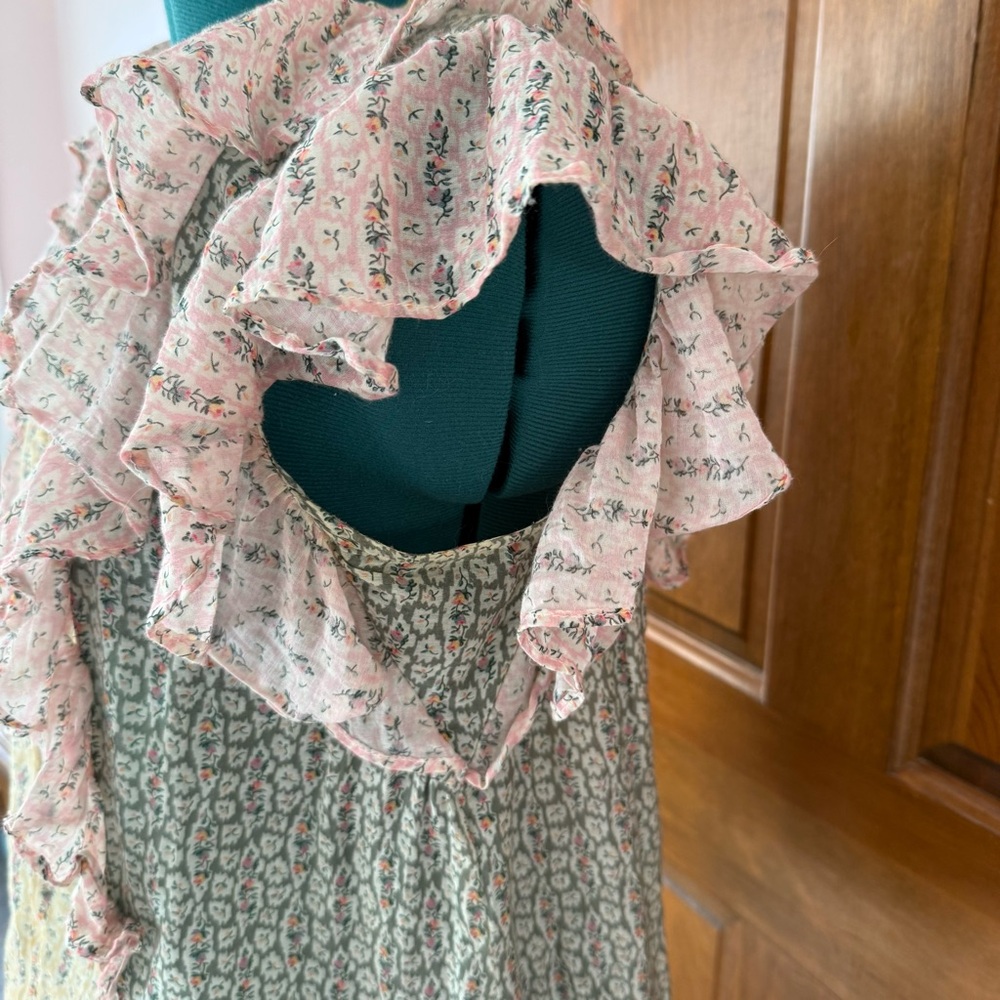 Rebecca Taylor La Vie Floral Color Block blouse Small - Picture 5 of 8